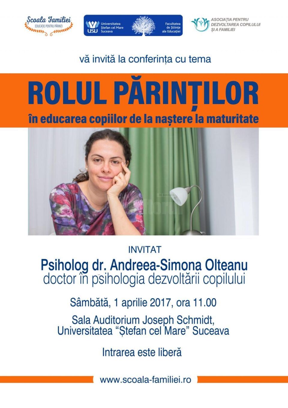 Conferința „Rolul părinților în dezvoltarea copiilor de la naștere la maturitate”