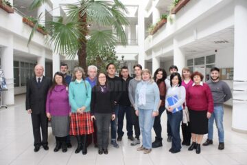 Cursanți ai Lectoratului de limbă română din cadrul Universității Naționale „Yurii Fedkovici” din Cernăuți, in vizita la Suceava