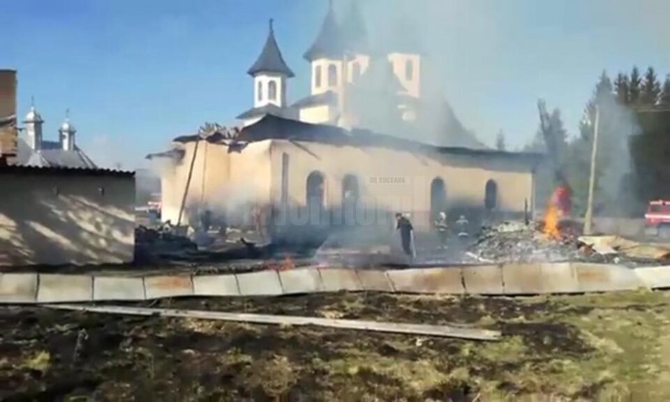 Incendiul la prăznicarul bisericii din Șaru Dornei