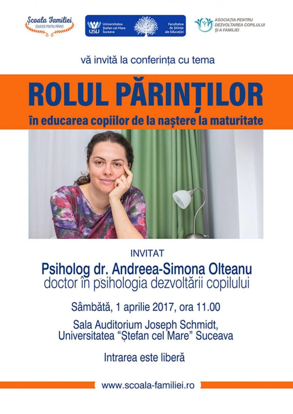„Rolul părinților în dezvoltarea copiilor de la naștere la maturitate”, la USV