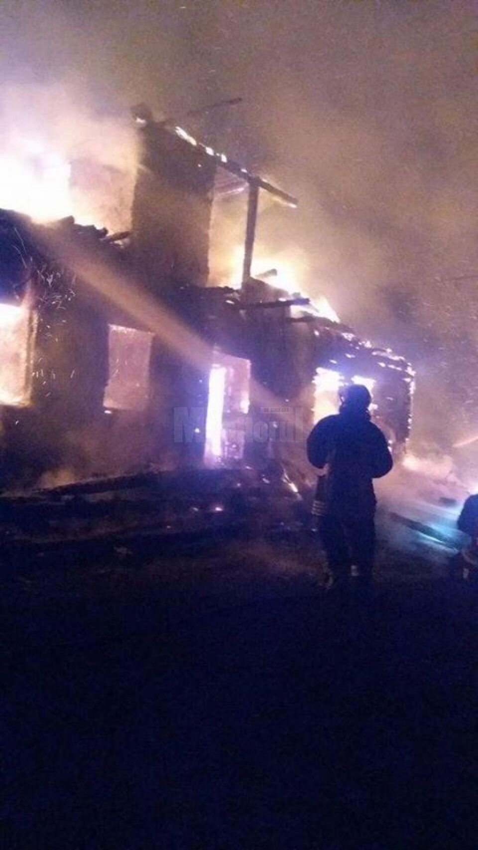 Flăcările au făcut prăpăd într-o gospodărie din Poiana Negrii