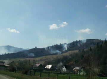 Mobilizare puternică pentru stingerea unui incendiu care a afectat 30 de hectare de pășune și pădure