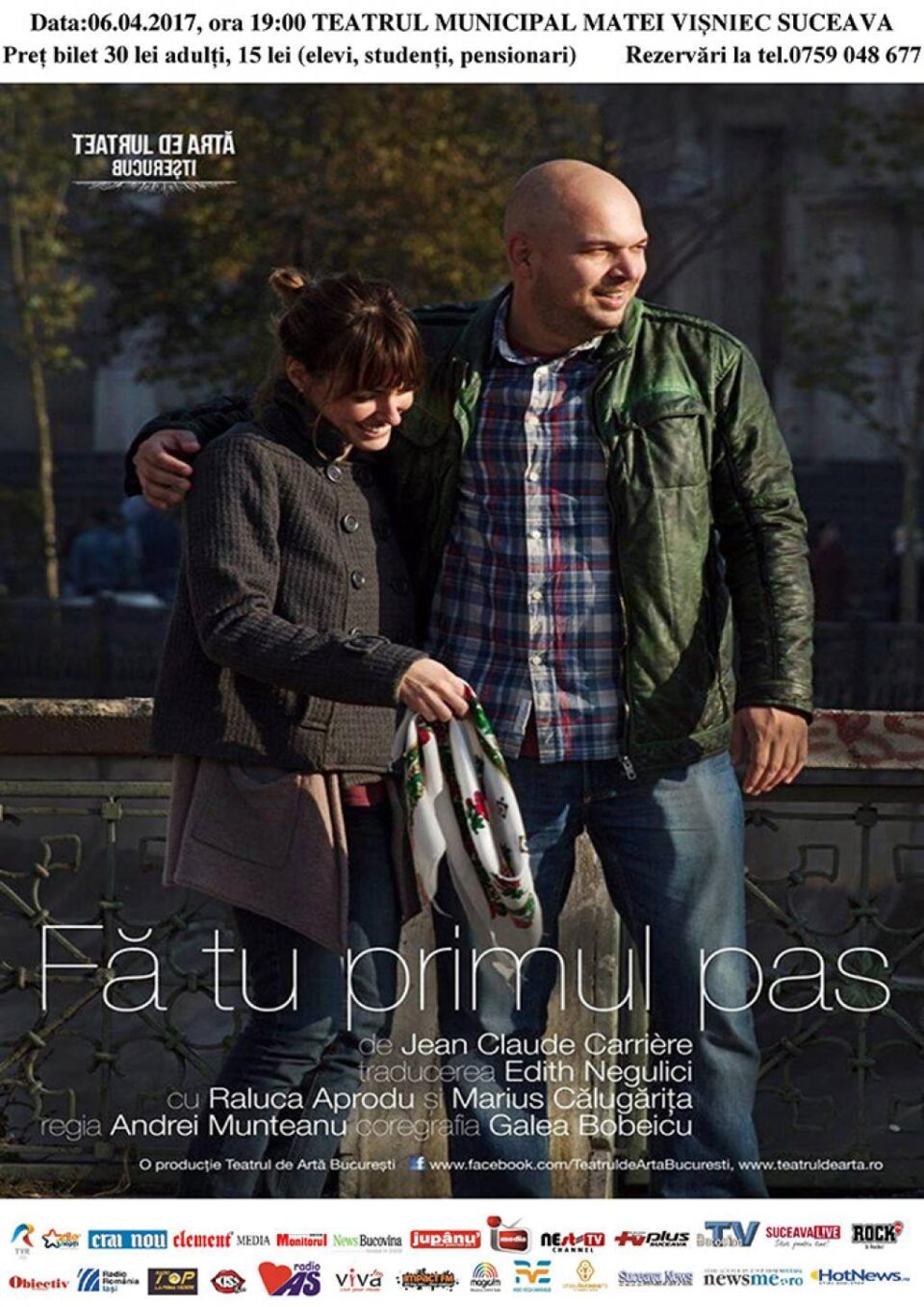 „Fă tu primul pas”, un nou spectacol pe scena Teatrului „Matei Vișniec” Suceava