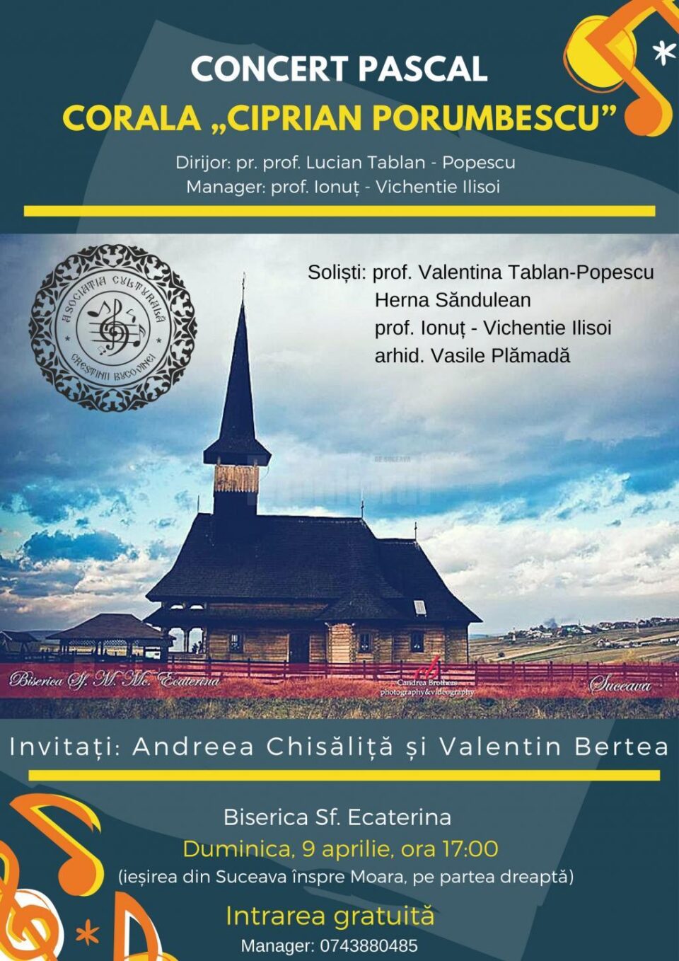 Concert pascal susținut de Corala „Ciprian Porumbescu” și invitații ei