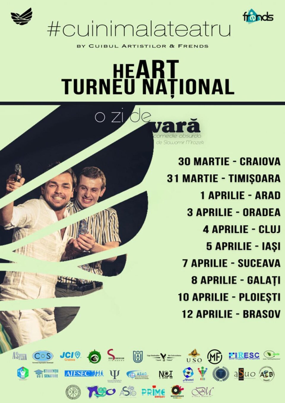 Spectacol de teatru gratuit, oferit de Cuibul Artiștilor, la USV