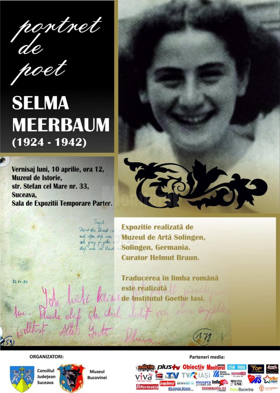 Vernisajul expoziției biografice Selma Meerbaum