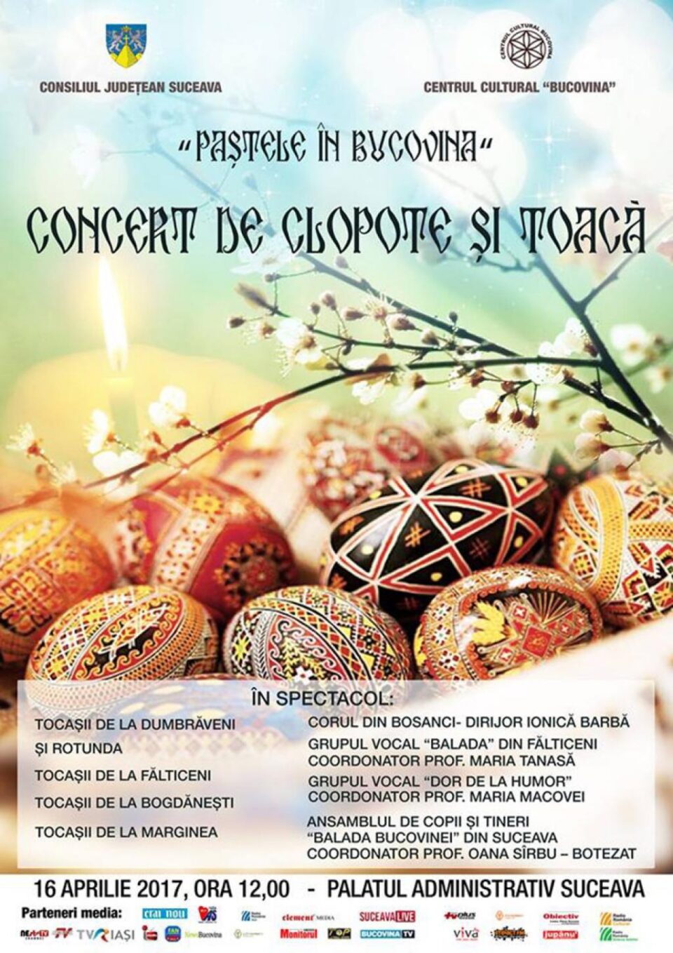 Concert de clopote și toacă, în Parcul Central din municipiul Suceava