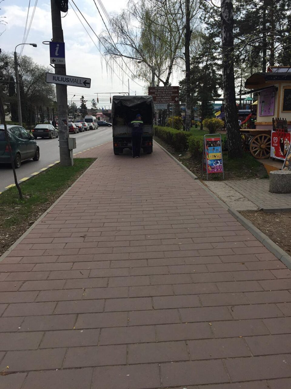 Angajații domeniului public în parc la USV