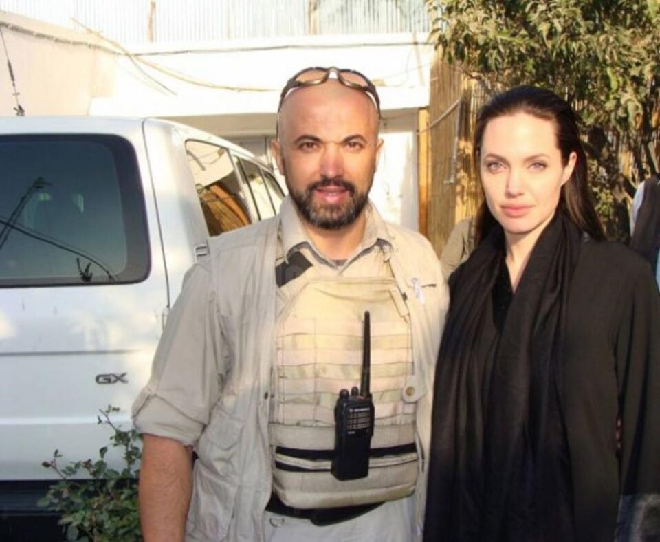 Cătălin Dan Gemănar alături de Angelina Jolie. Foto: Arhiva personală