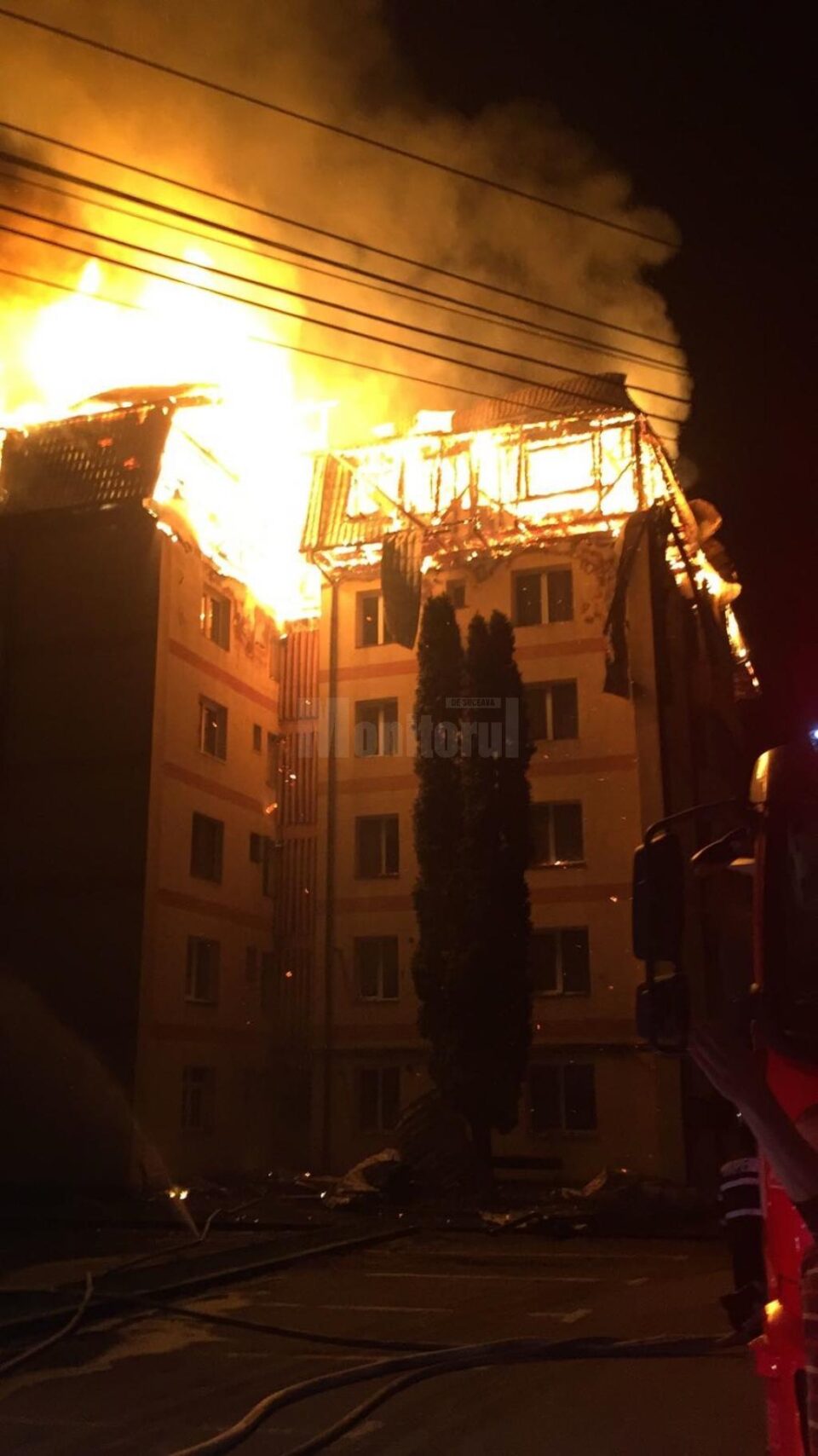 Imagini de groaza la locul incendiului