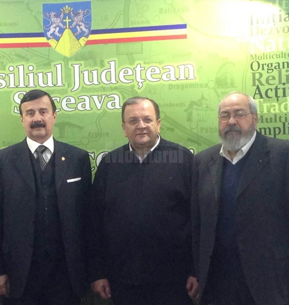 Gheorghe Flutur împreună cu reprezentanții delegației antreprenorilor din Italia
