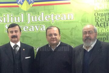 Gheorghe Flutur împreună cu reprezentanții delegației antreprenorilor din Italia