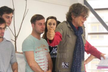 Actorii Teatrului "Matei Vișniec", la repetiții cu regizorul Alexandru Hausvater