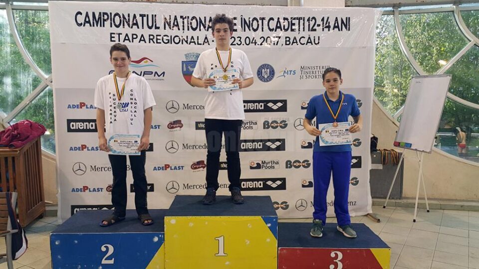 Ionu* Socoliuc (stânga) și Călin Moscaliuc (centru)