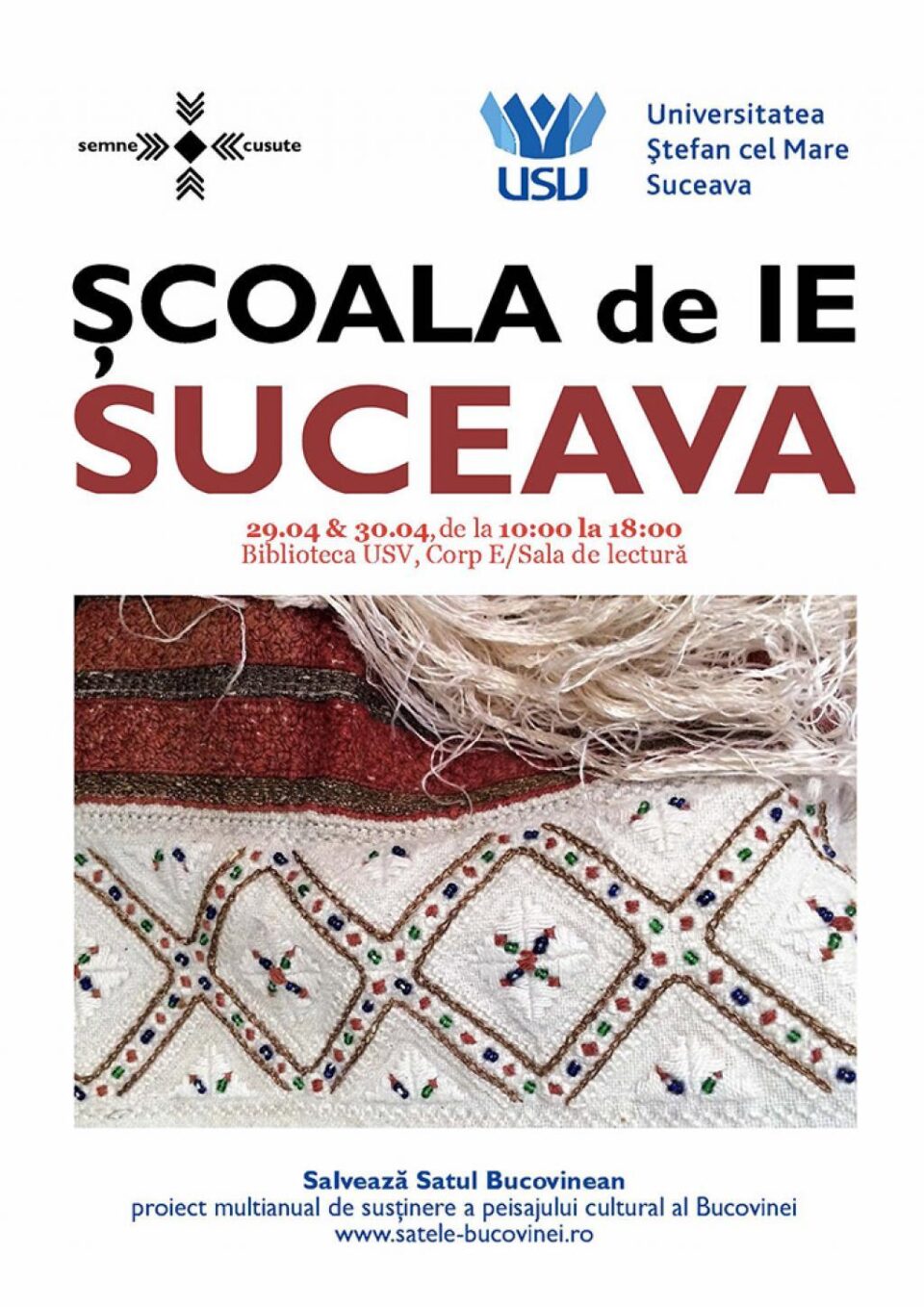 „Școala de ie”, în acest weekend, la Universitatea din Suceava