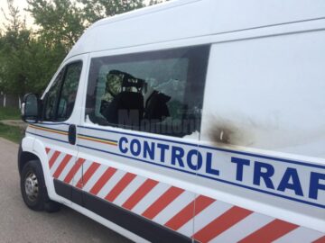Autospeciala ISCTR atacată cu un coctail Molotov