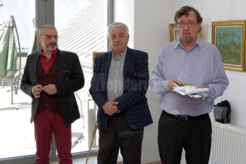 Tiberiu Cosovan, Iosif Csukat și directorul adjunct al Muzeului Bucovinei, Ion Mareș