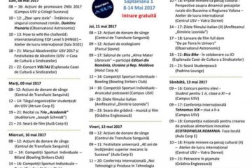 „Zilele și nopțile studențești” continuă cu ecologizare în parcul Șipote, donare de sânge, seri de film și competiții sportive