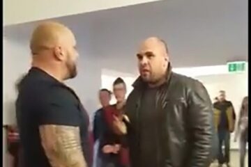 Polițistul aflat în civil și în afara orelor de program este abordat de Bogdan Galanton și provocat cu cuvinte jignitoare