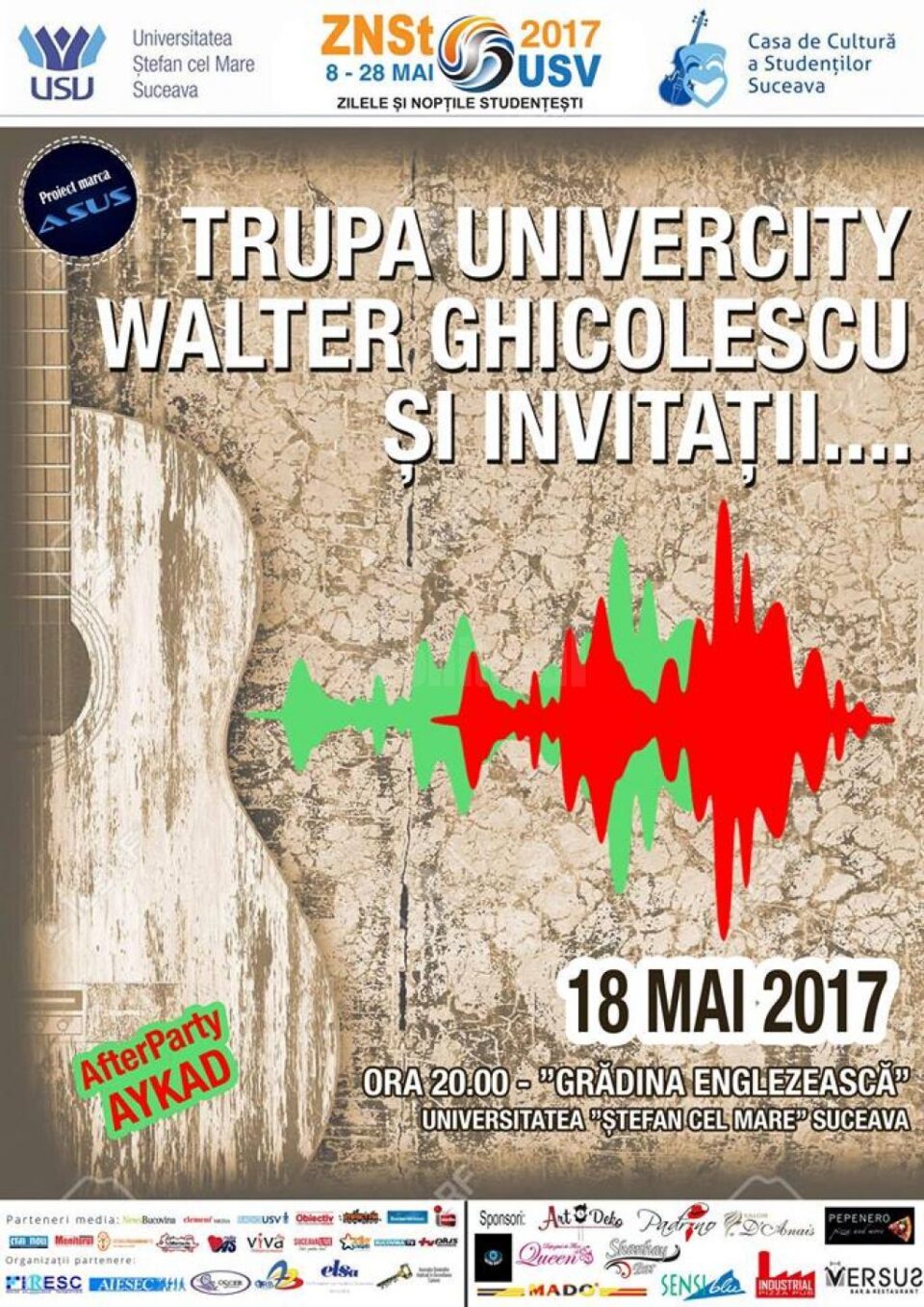 Walter Ghicolescu cântă în campusul USV