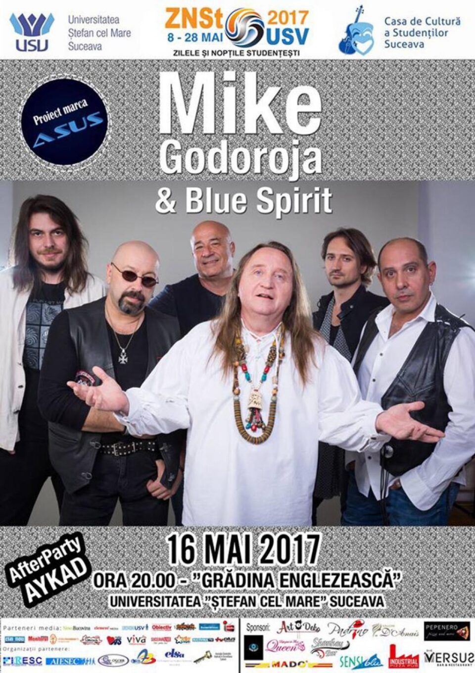 Mike Godoroja & Blue Spirit cântă astăzi la Universitatea „Ștefan cel Mare”