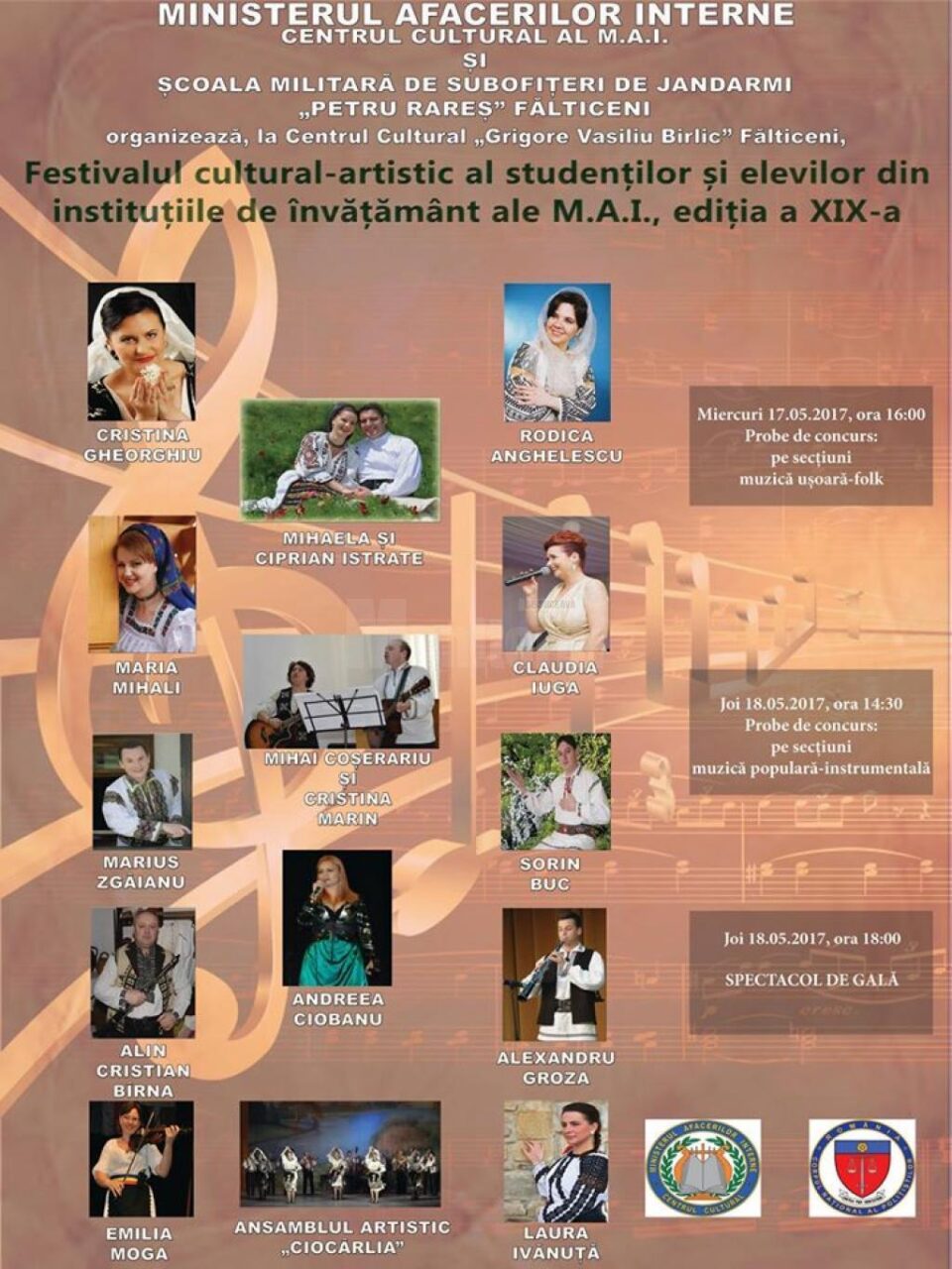 Festivalul cultural-artistic al elevilor și studenților din MAI se desfășoară la Fălticeni Festivalul cultural-artistic al elevilor și studenților din MAI se desfășoară la Fălticeni