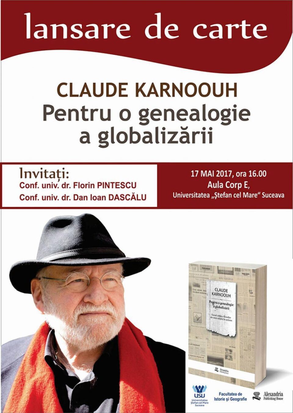Antropologul francez Claude Karnoouh, miercuri, la Universitatea „Ștefan cel Mare”