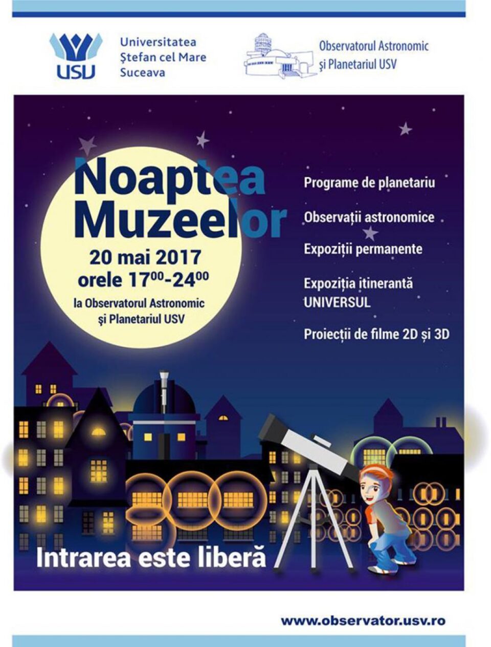 „Noaptea muzeelor”, la Observatorul Astronomic și Planetariul Suceava