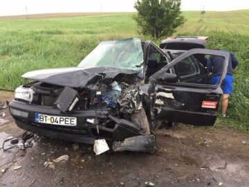 Trei autoturisme au fost implicate ieri într-un accident pe DN 29A