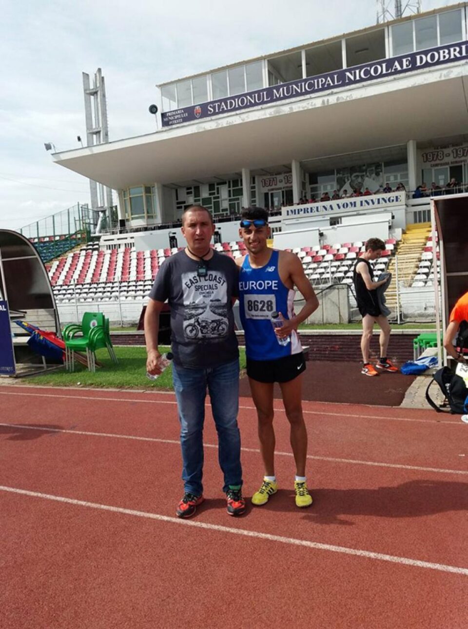 Andrei Dorin Rusu, alături de antrenorul Cristian Prsneac