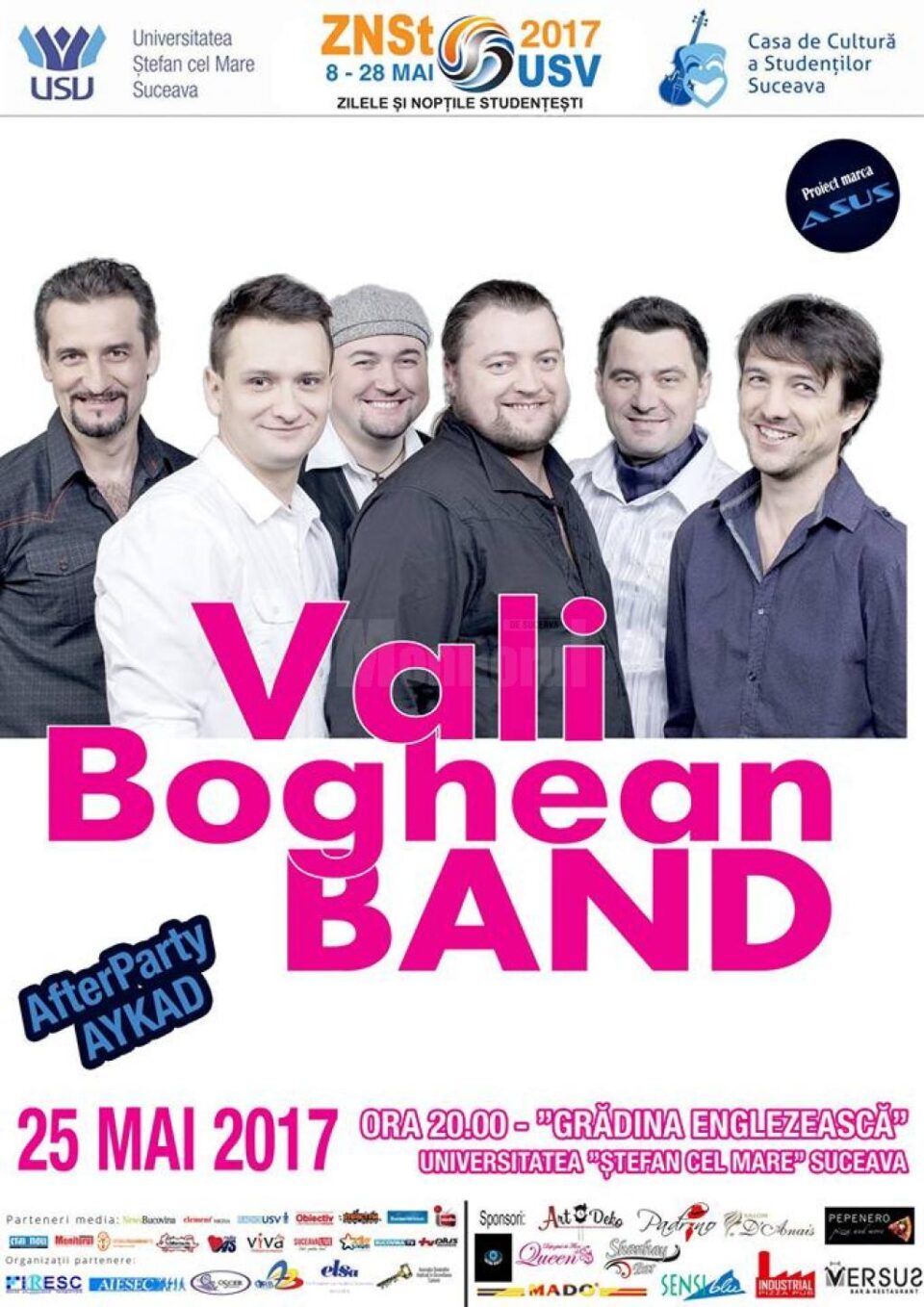 Vali Boghean Band, astăzi, la USV Vali Boghean Band, astăzi, la USV