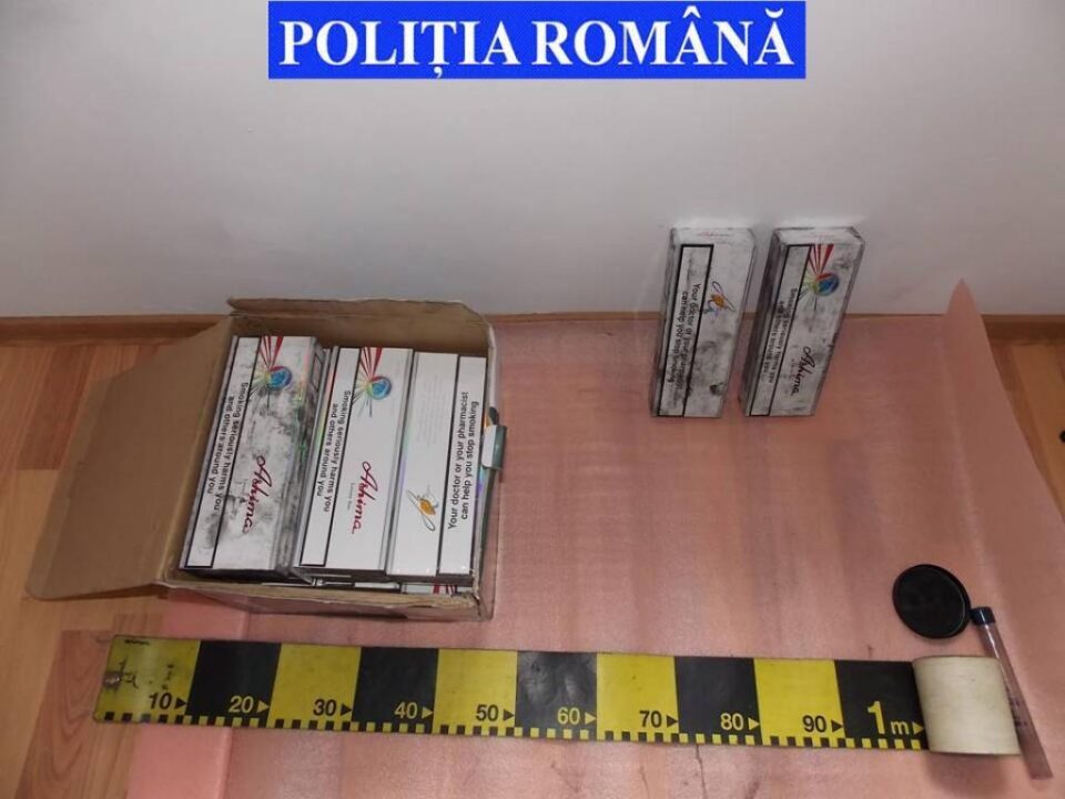 Țigările găsite de polițiști