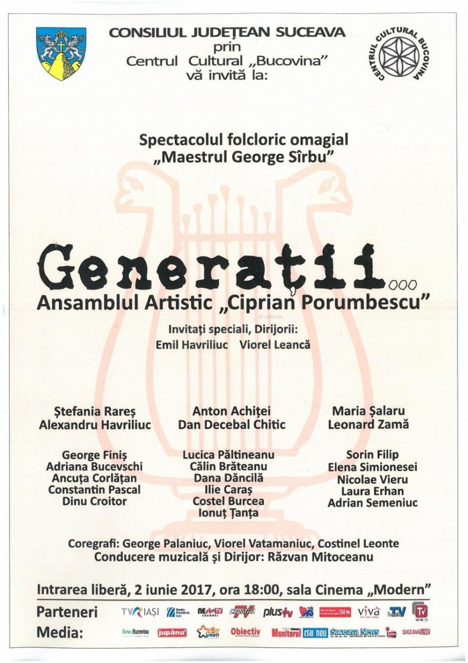 „Generații”, în spectacolul folcloric omagial „Maestrul George Sîrbu”