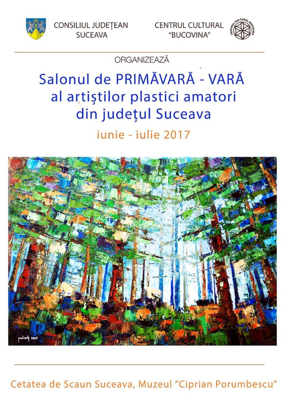 Expoziție de pictură, grafică și artă decorativă, în curtea interioară a Cetății de Scaun Suceava