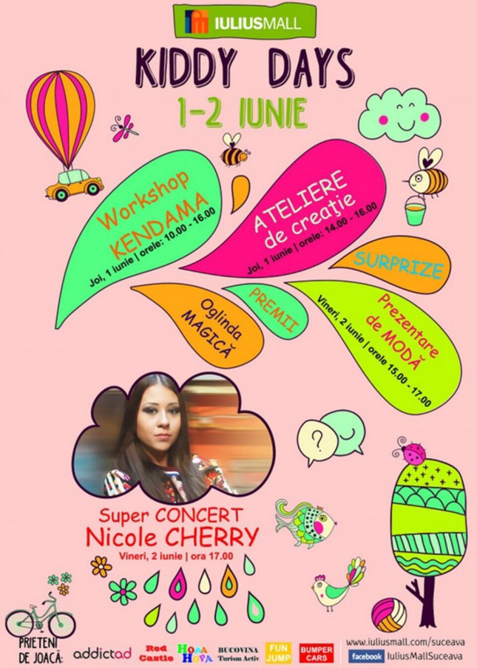 Concert Nicole Cherry, ateliere de creație, workshop kendama, la Iulius Mall