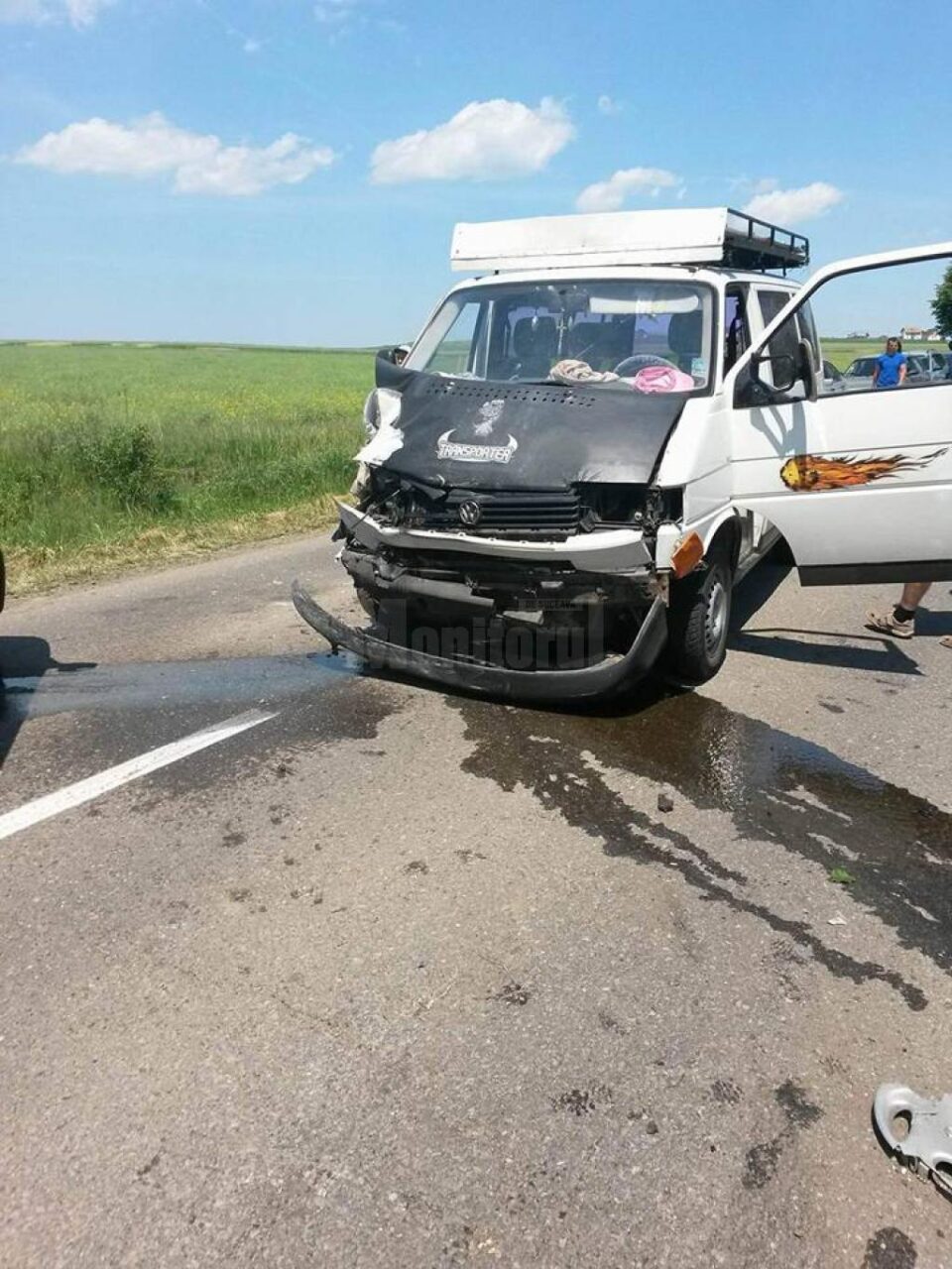Accident la ieșirea din municipiul Suceava spre Mitocu Dragomirnei
