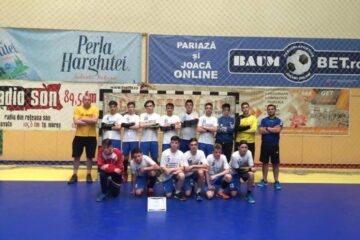 Echipa de handbal juniori III a Universității Suceava, antrenată de Vasile Boca și Ioan Tcaciuc