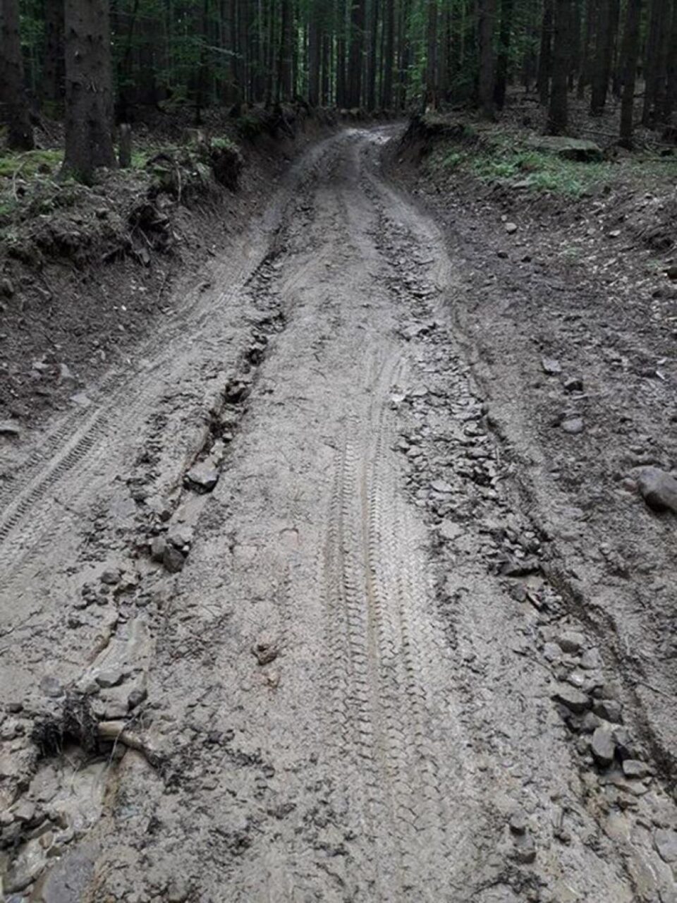 Așa arăta drumul de acces în Cununschi