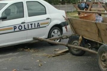 Accident căruță Foto ziarulclujean.ro