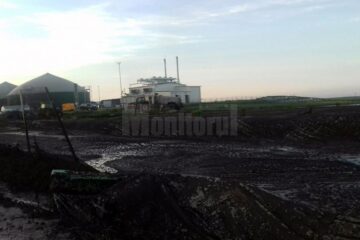 Urmările exploziei de la stația de biogaz