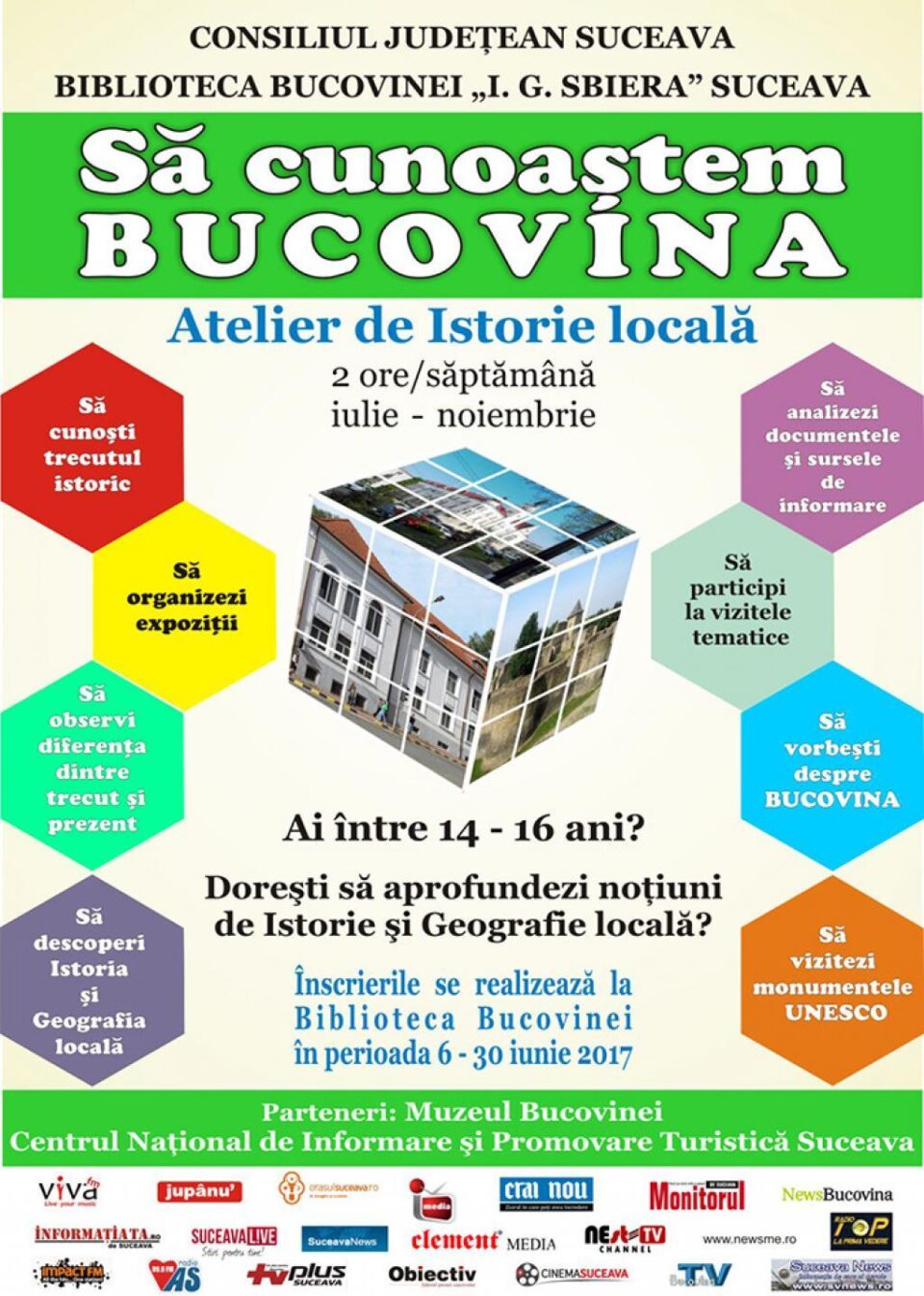 „Să cunoaștem Bucovina”, ateliere de istorie, la Biblioteca Bucovinei