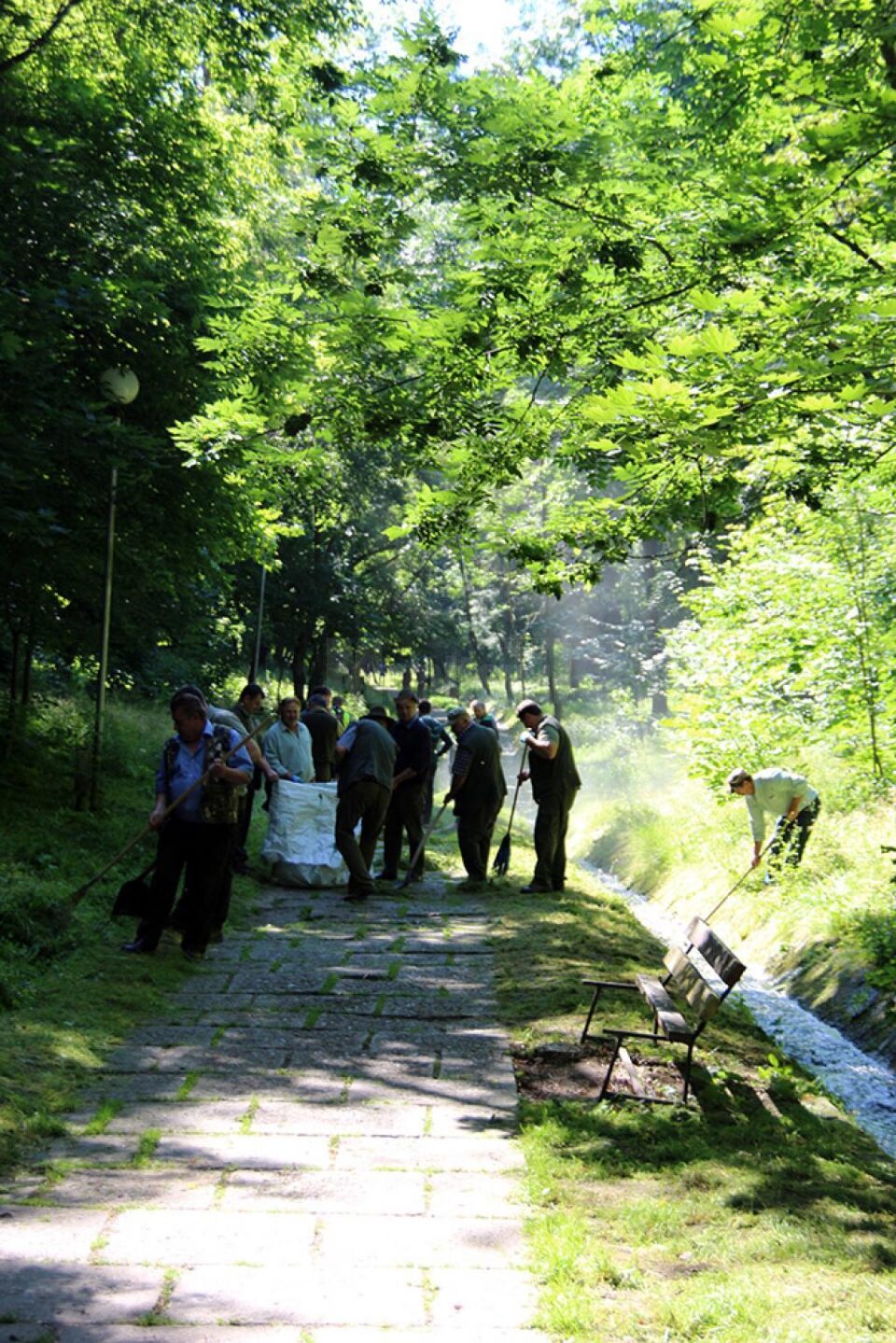 Parcul Șipote a fost din nou toaletat și igienizat cu voluntari ai Direcției Silvice, Primăriei Suceava dar și elevi
