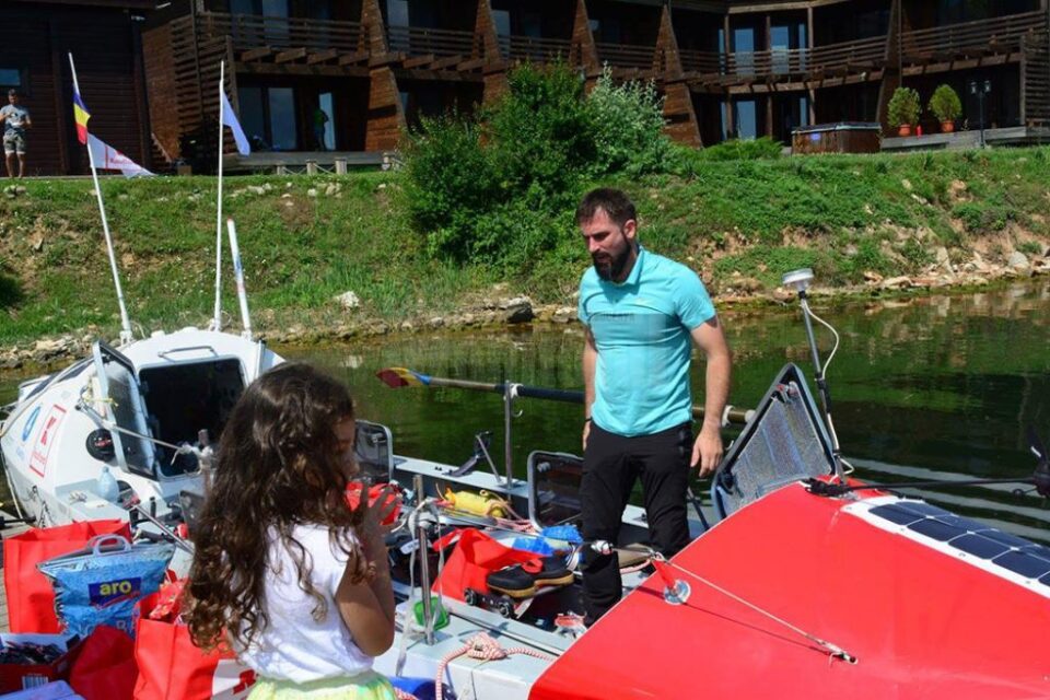 Vasile Oșean înainte de a pleca în călătoria pe Marea Neagră