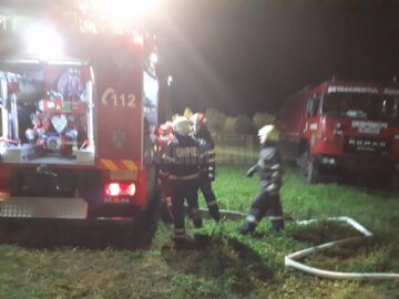 Pompierii chemați la fața locului s-au chinuit ore în șir să stingă incendiul