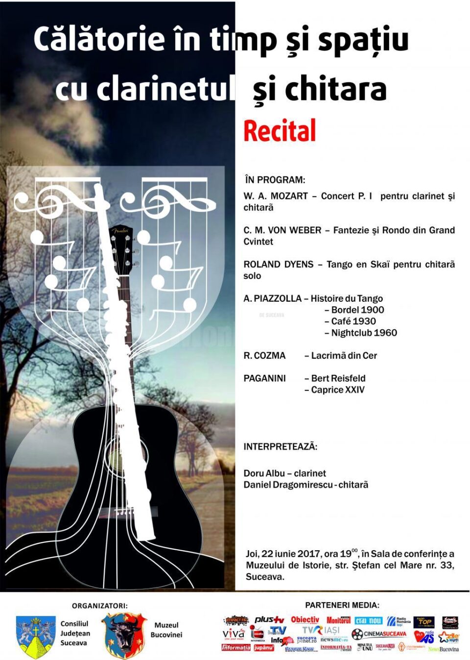 Recital de clarinet și chitară, la Muzeul de Istorie