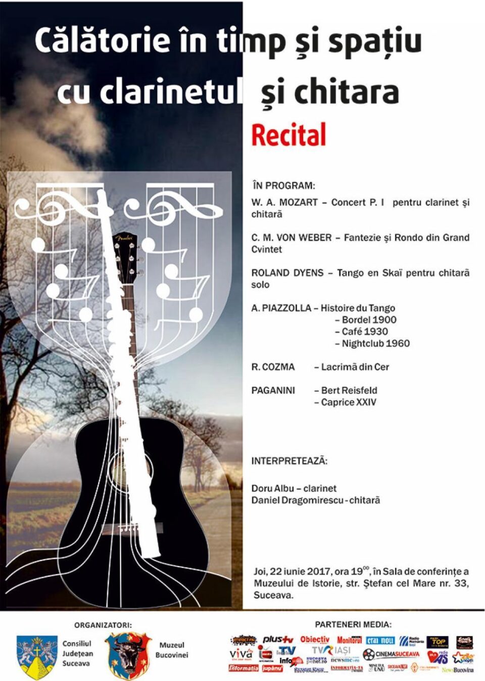 Recital de clarinet și chitară, la Muzeul de Istorie