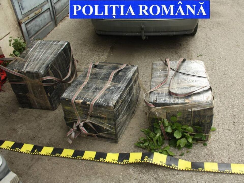 Țigările găsite de polițiști