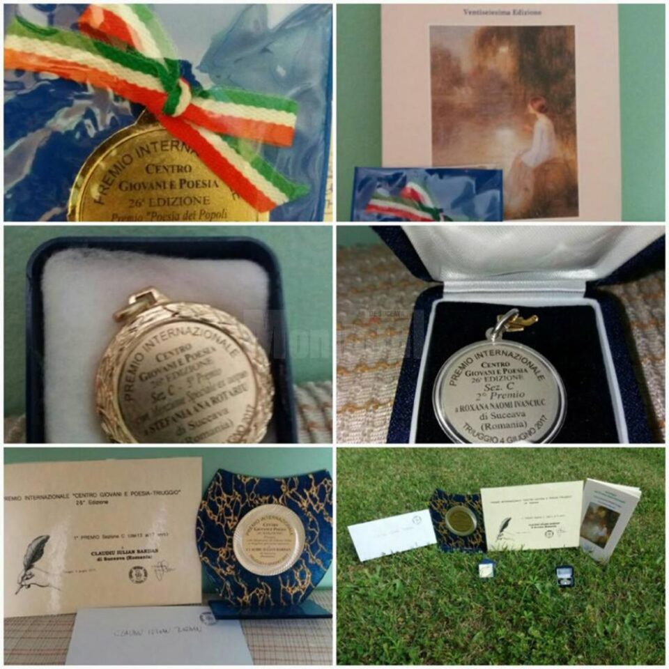 Premii obținute de elevii Școlii „Miron Costin” la un concurs internațional de poezie din Italia
