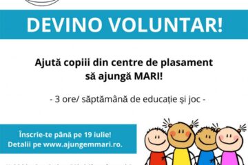 Se caută voluntari care să lucreze câte trei ore pe săptămână cu copiii din centre de plasament
