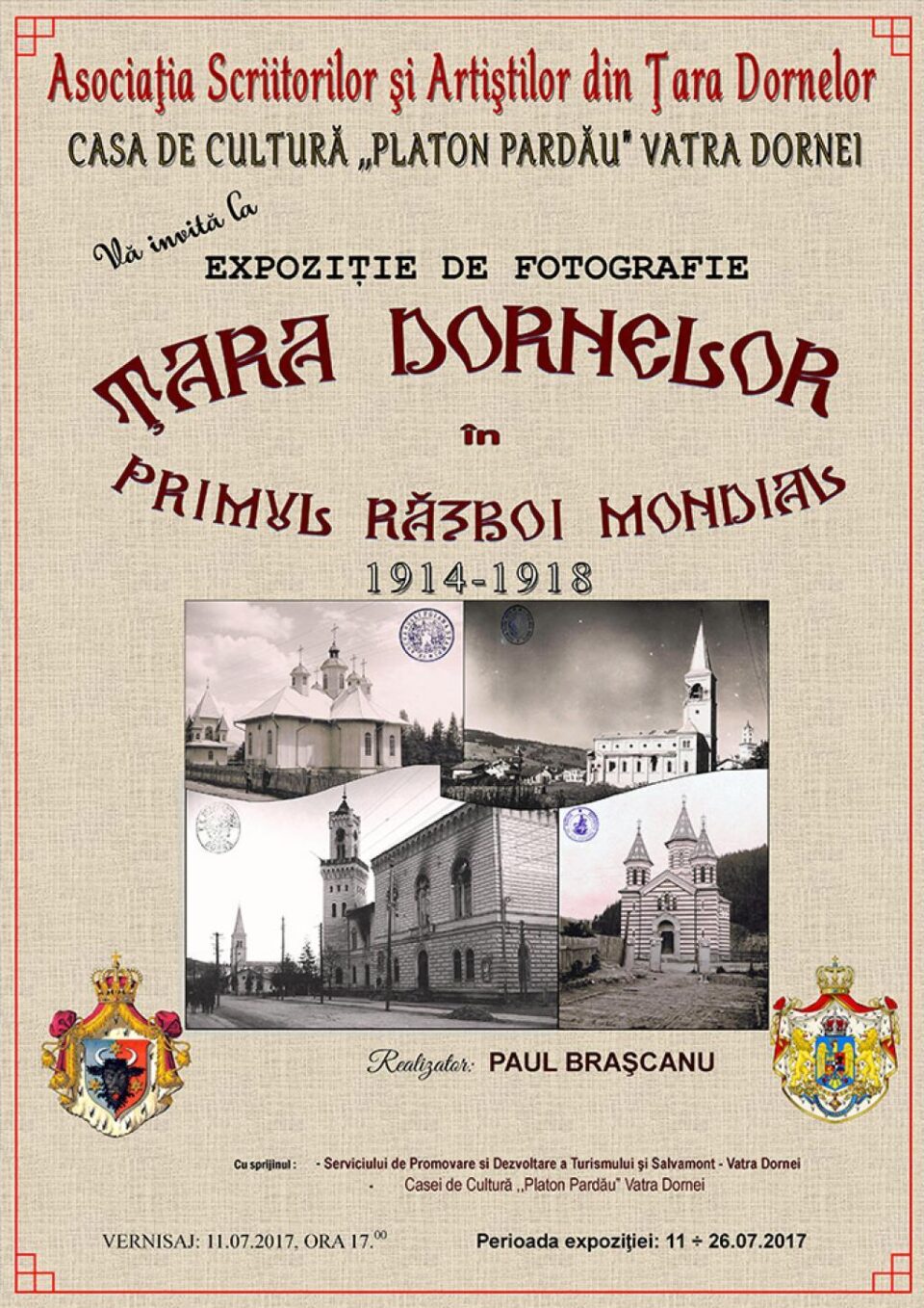 „Țara Dornelor în Primul Război Mondial”, la Casa de Cultură „Platon Pardău”